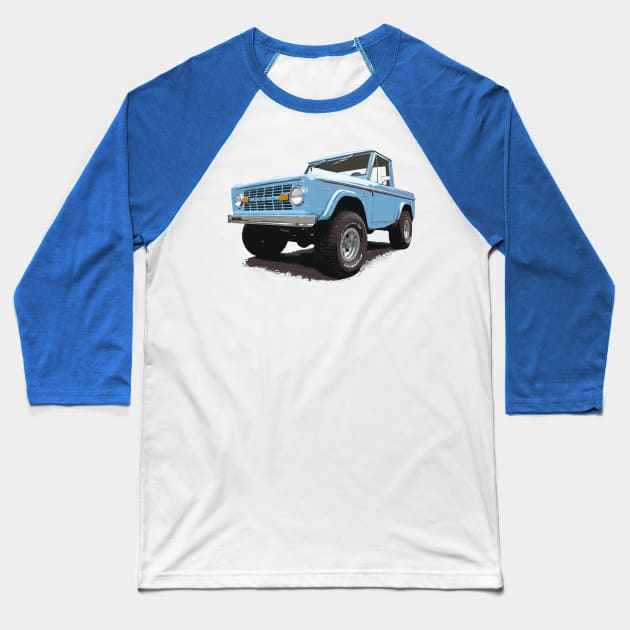 Ford Bronco - stylized color Baseball T-Shirt by mal_photography